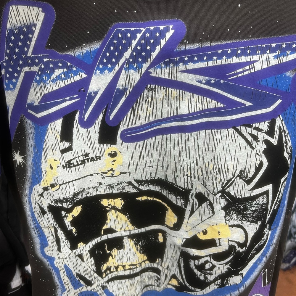 Hellstar Black and Purple Graphic Tee